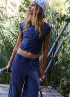 Free People Hot Shot Crossover Set in Midnight Navy