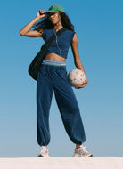 Free People Hot Shot Crossover Set in Midnight Navy