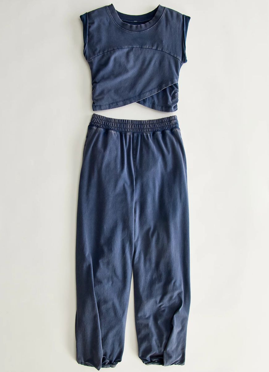 Free People Hot Shot Crossover Set in Midnight Navy