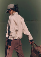 Free People Hit the Slopes Jacket in Muted Beige Back and Side View