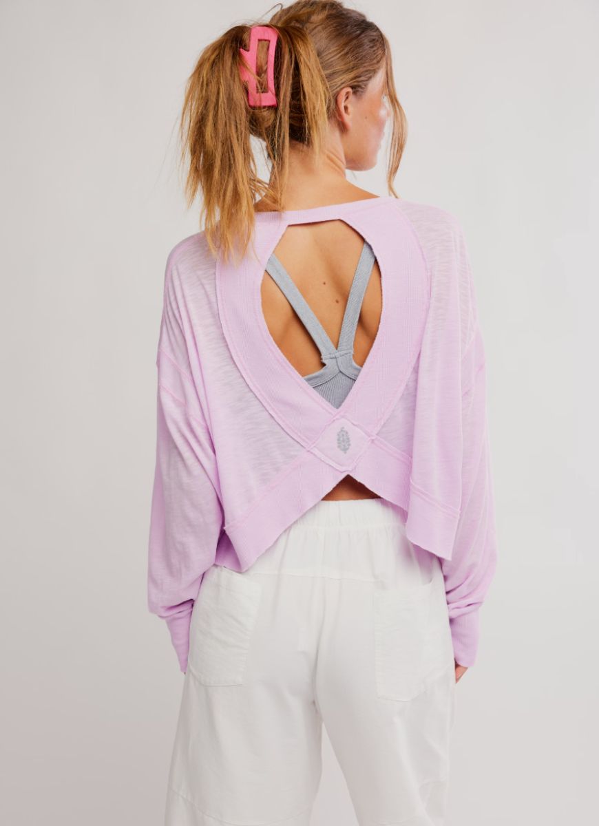 Free People My Time Layer Tee in Ultra Violet