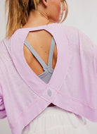 Free People My Time Layer Tee in Ultra Violet Back View