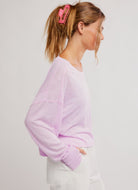 Free People My Time Layer Tee in Ultra Violet Side View