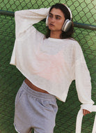 Free People My Time Layer Tee in White Front View