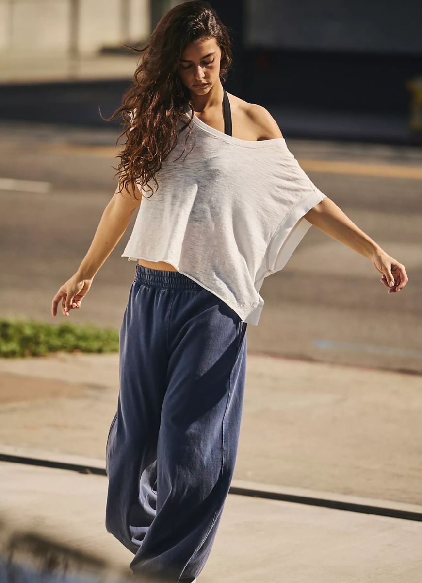 Free People My Time Tee in White Front View