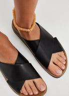 Free People Sidelines Footbed Sandals in Black