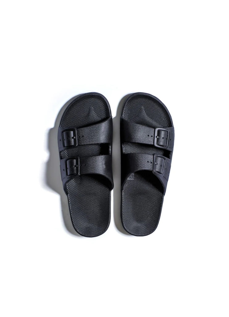 Freedom Moses Vegan Two Band Slide in Black