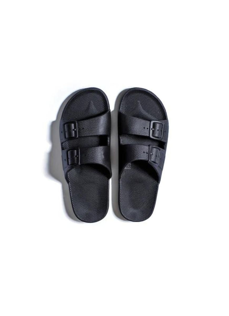 Freedom Moses Vegan Two Band Slide in Black