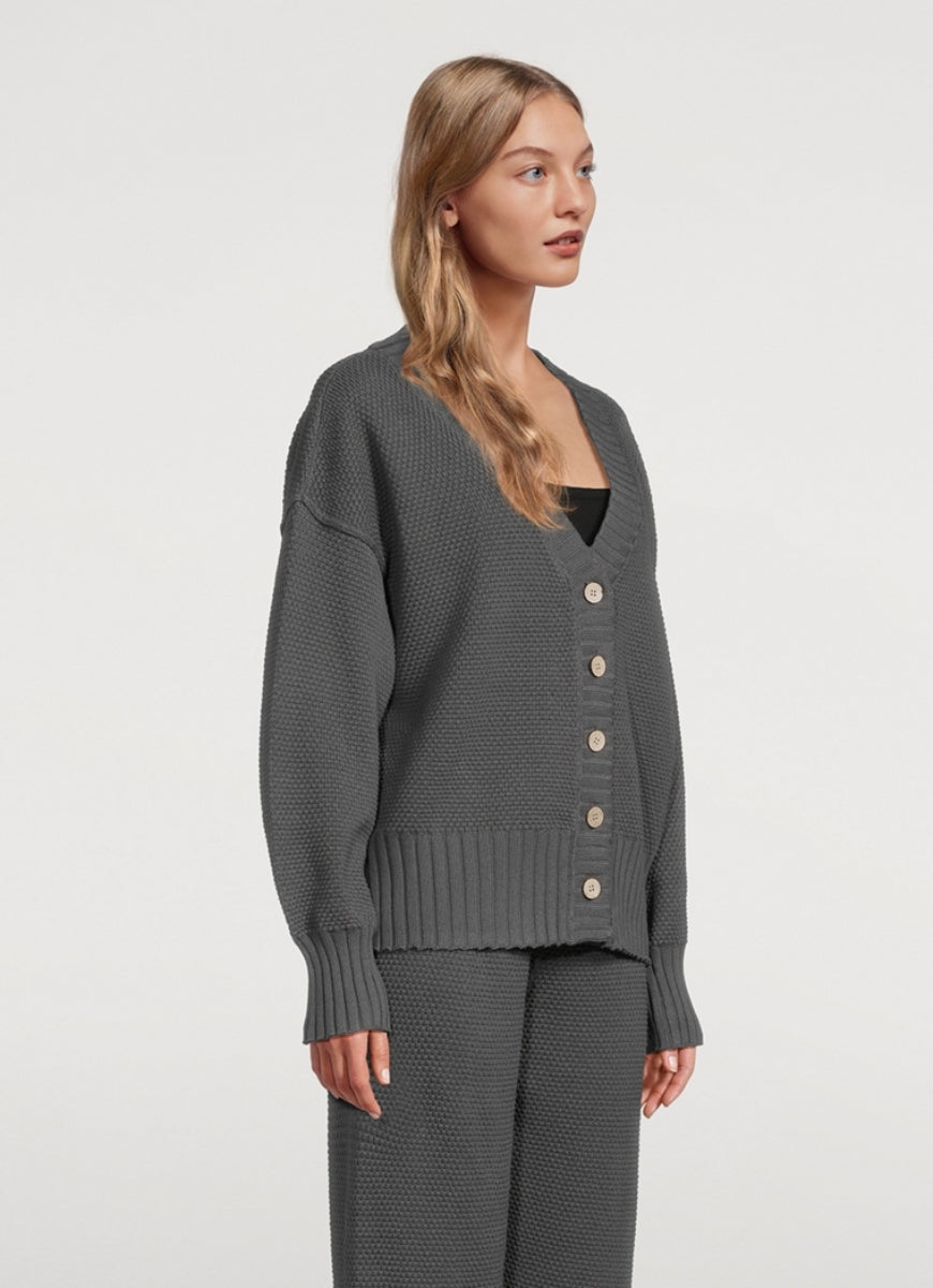 Free People Hailee Cardi Set in Peppery Angled Side View