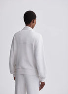 Varley Garcia Zip Through Sweat in Ivory Marl Back View