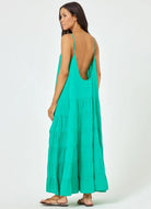 LSPACE Goldie Cover Up Dress in Jade Back View