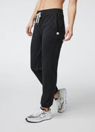 vuori Granite Performance Jogger in Black Heather Side View