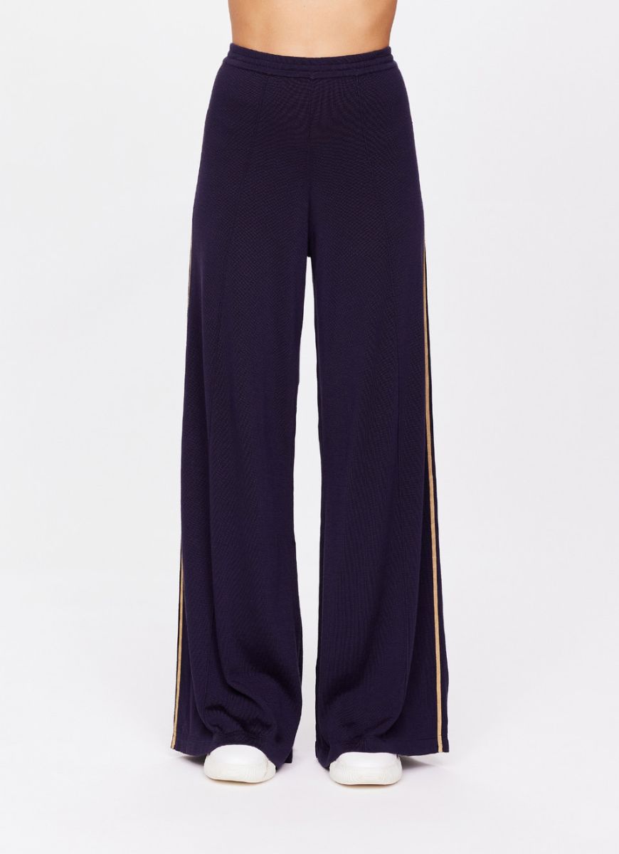 The Upside Greenwich Alight Knit Pant in Navy