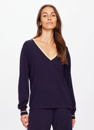 The Upside Greenwich Lena Long Sleeve in Navy Front View