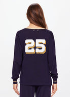 The Upside Greenwich Lena Long Sleeve in Navy Back View