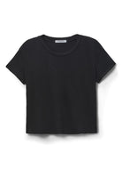 perfectwhitetee Harley Crew Tee in Black Product Shot View
