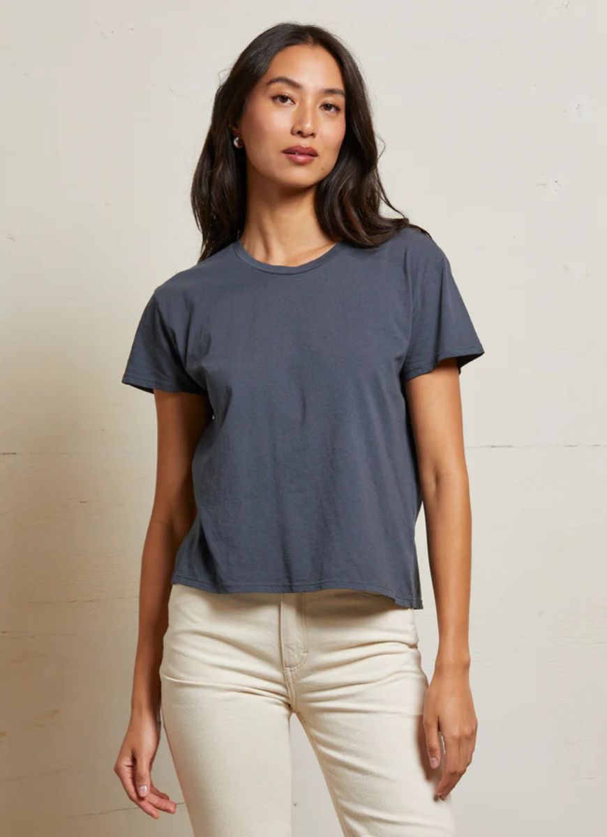 perfectwhitetee Harley Crew Tee in Night