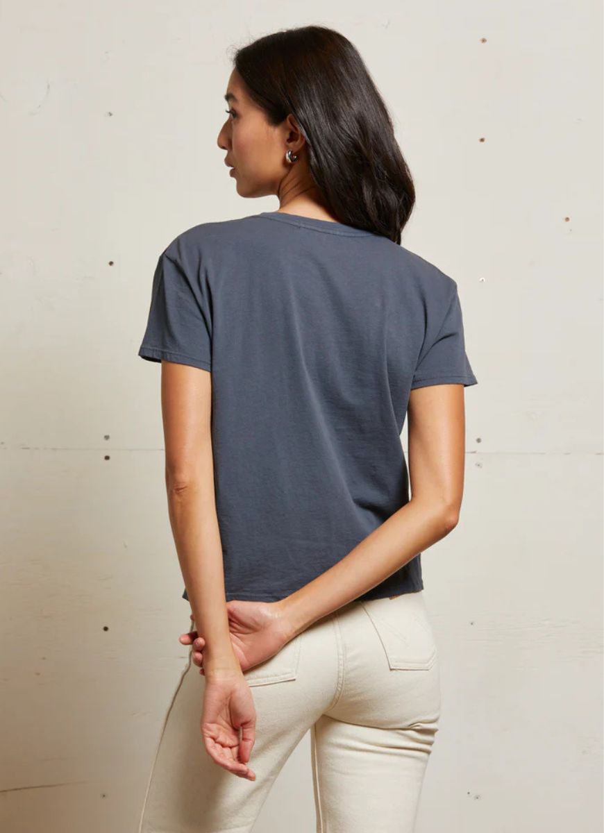 perfectwhitetee Harley Crew Tee in Night Back View