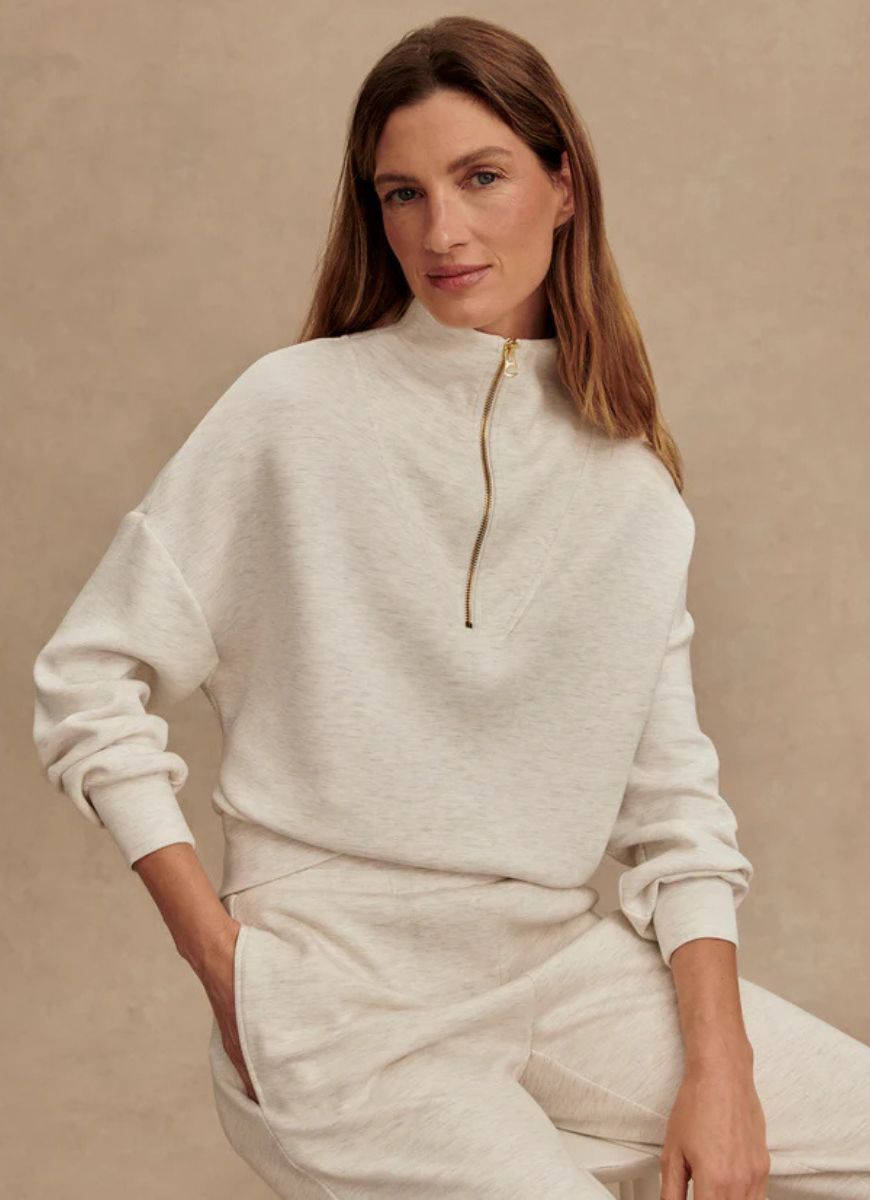 (取寄) バーリー レディース ハーレイ 1/2 ジップ セーター Varley women Hawley 1/2 Zip Sweater Black 082624_Ecomm_VAR01461_BLACK_26