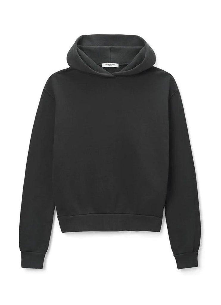 Perfect White Tee Heart Hoodie in Black Flat Lay View