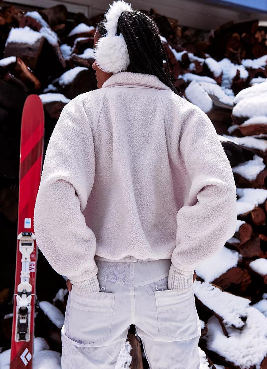 Free People Hit The Slopes Women's Jacket in Canvas Back View
