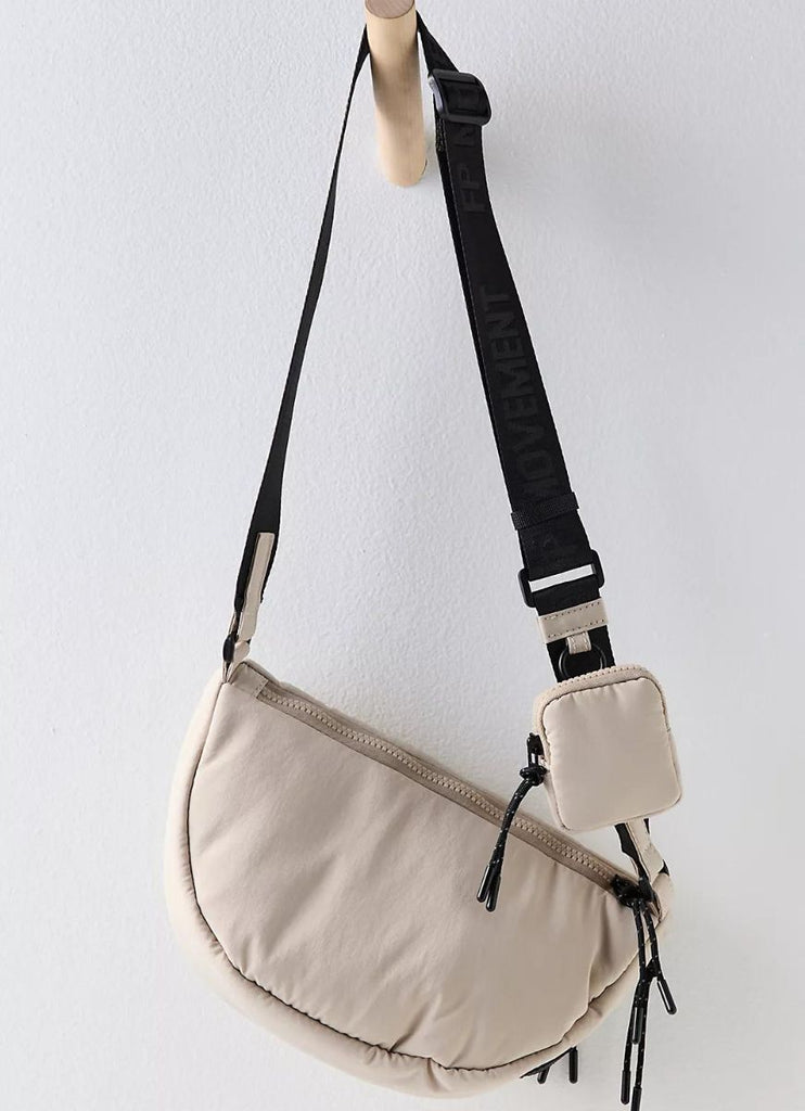 Free People Hit The Trails Sling Fanny Pack in Mineral Hanging Up
