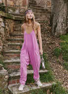 Free People Hot Shot Onesie in Raspberry Punch Full Front View