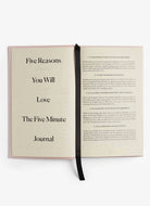 Intelligent Change The Five Minute Journal in Blush Pink Open Showing the Ribbon Bookmark
