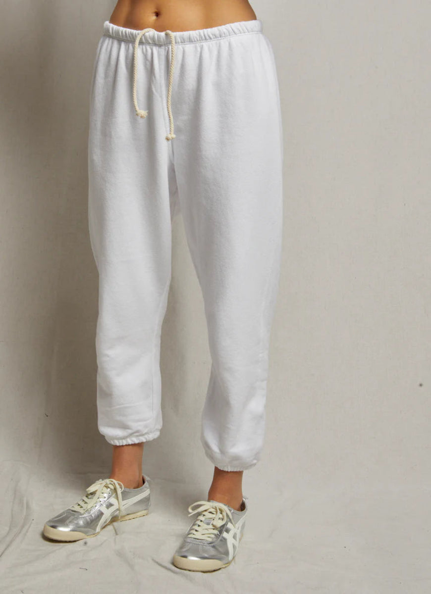 perfectwhitetee Johnny French Terry Sweatpant in White