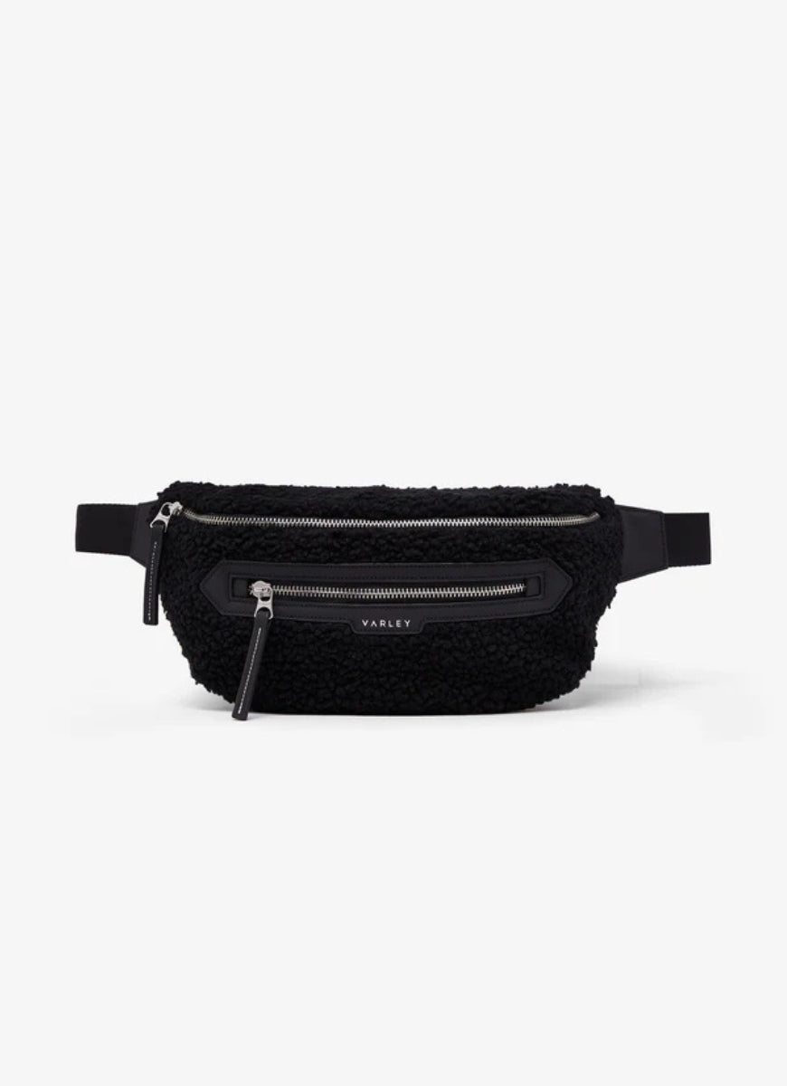 Varley Kansa Sherpa Belt Bag in Black Front View