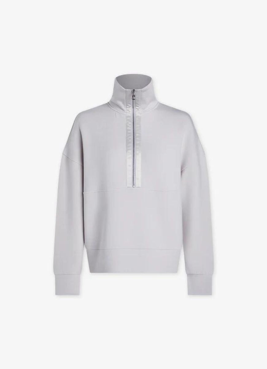 Varley Keller Half Zip Sweat in Vapour Blue Product Shot View