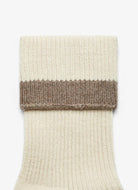 Varley Kerry Plush Roll Top Sock in Egret/Sandshell Top Cuff View