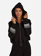 Lauren Moshi Lachelle Zip Hoodie in Ombre Star Front View With Hood Up