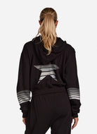 Lauren Moshi Lachelle Zip Hoodie in Ombre Star Close Up Back View of Star