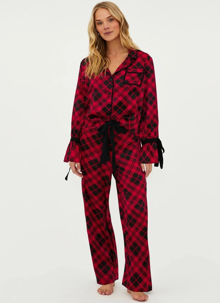 BEACH RIOT Lee Ann & Brook Women's Pajama Set in Plaid