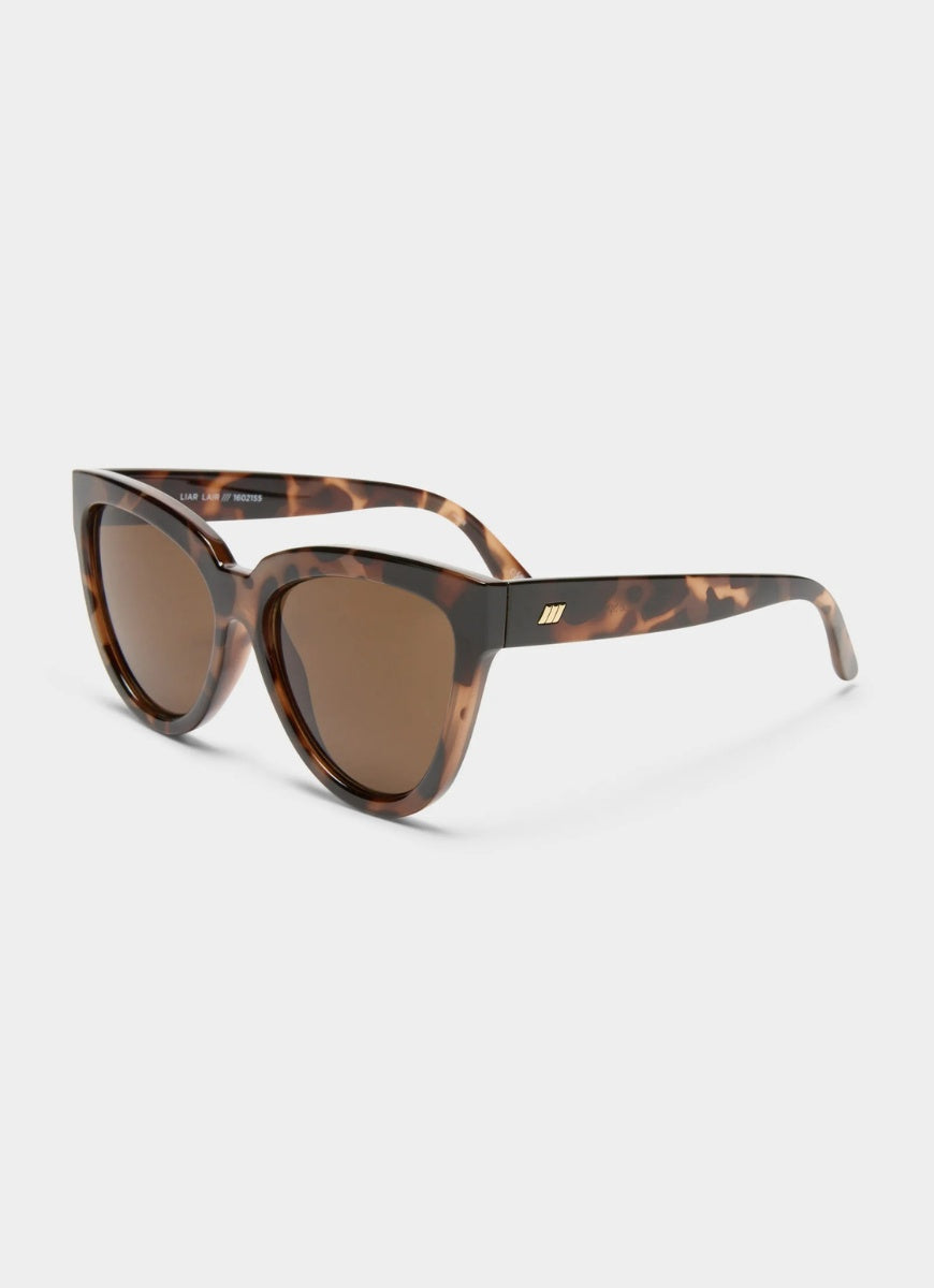 Le Specs Liar Liar Women's Sunglasses in Volcanic Tort Side View