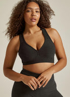 Beyond Yoga Spacedye Lift Your Spirits Bra in Darkest Night