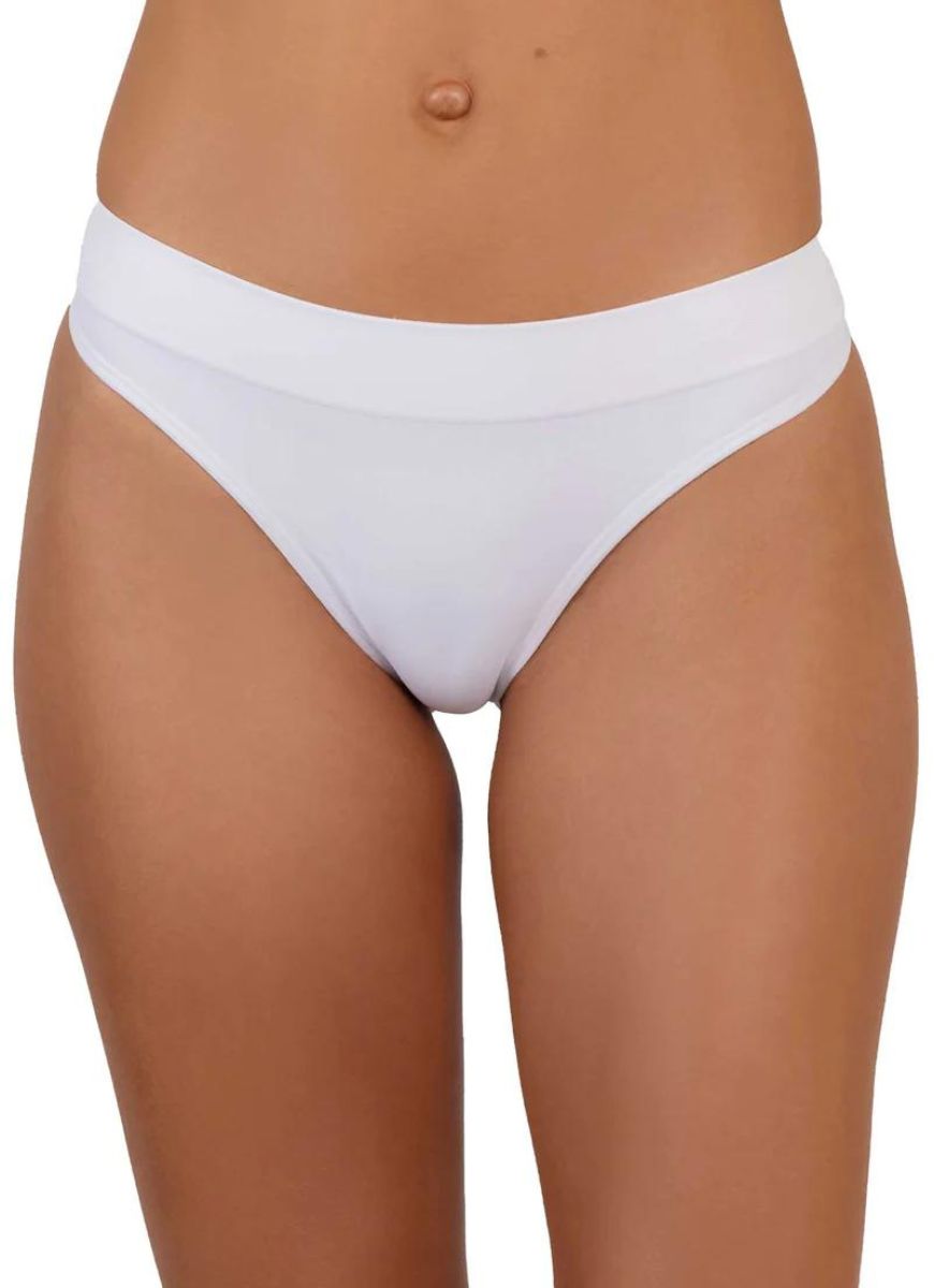LDMA Low Hide Workout Thong in White