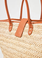 LSPACE Alfie Bag in Natural Close Up View of Strap Closure