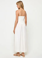 LSPACE Misha Midi Dress in Cream Back View