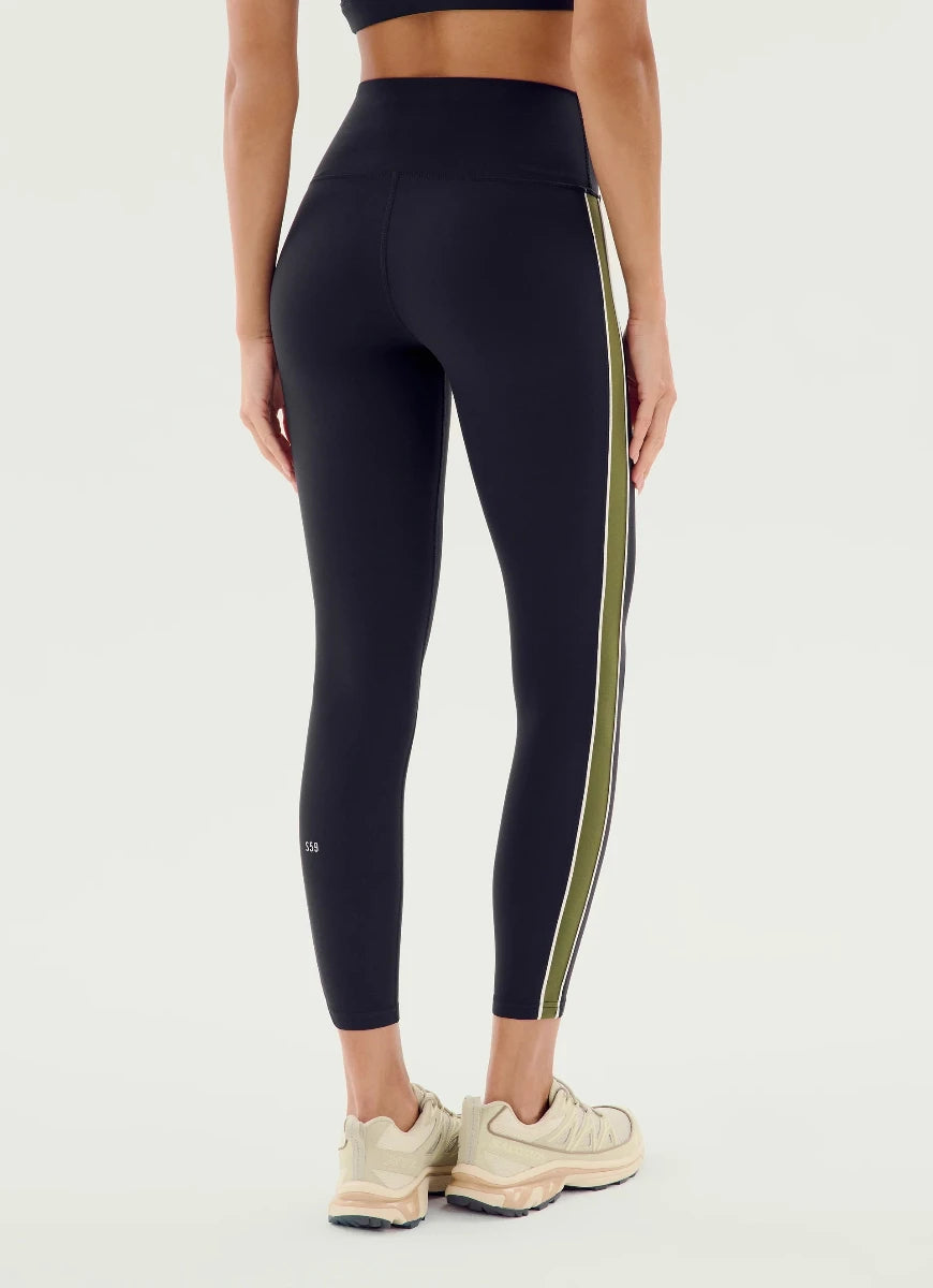 Splits59 Margot Rigor Legging in Black/Olive Back View