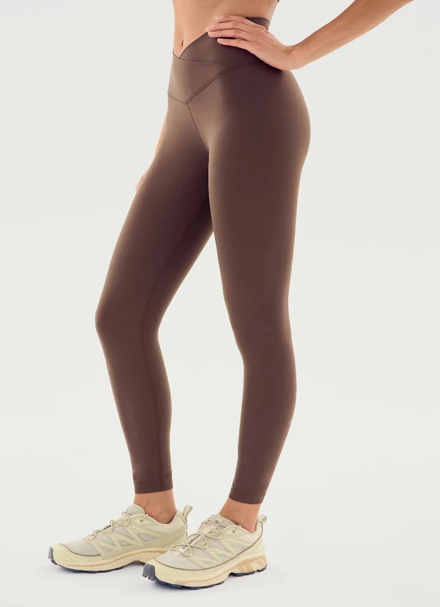 Splits59 Mia Rigor 7/8 Legging in Dark Chocolate Side View