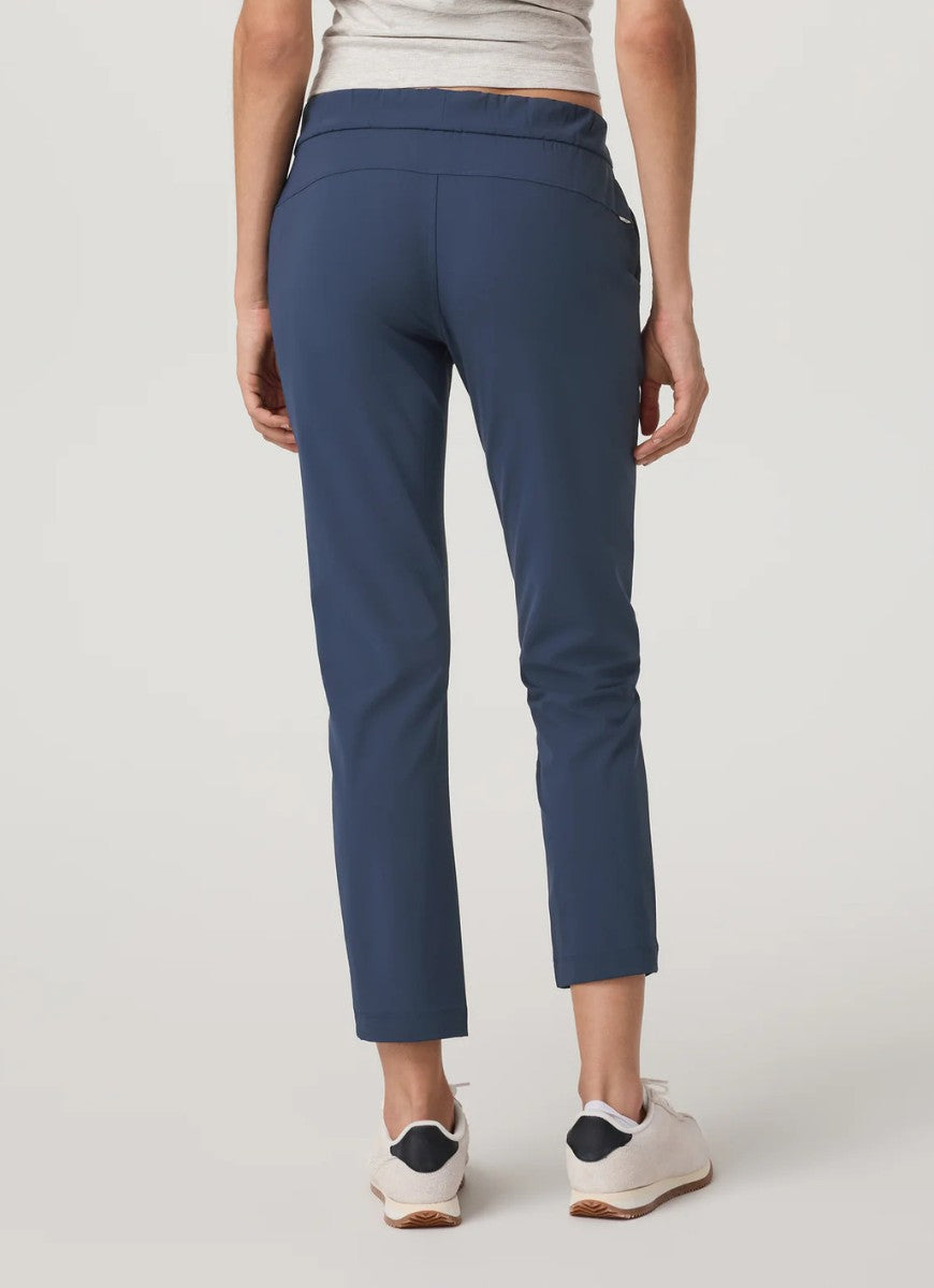 Vuori Miles Ankle Pant in Blue Coast Back View