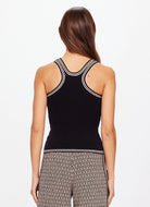 The Upside Mimi Knit Tank Top in Black Back View