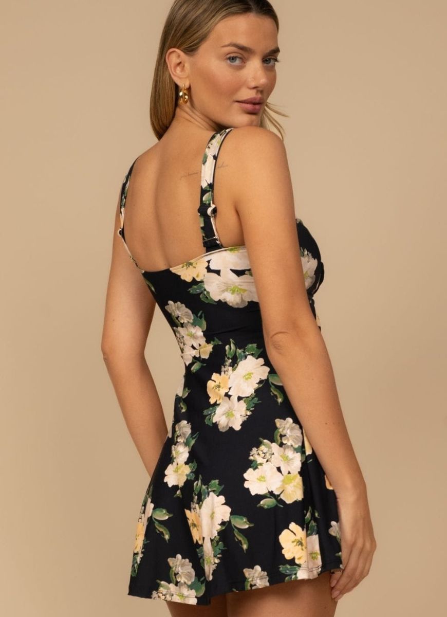 Montce Liz Floral Devin Rosa Dress Back View