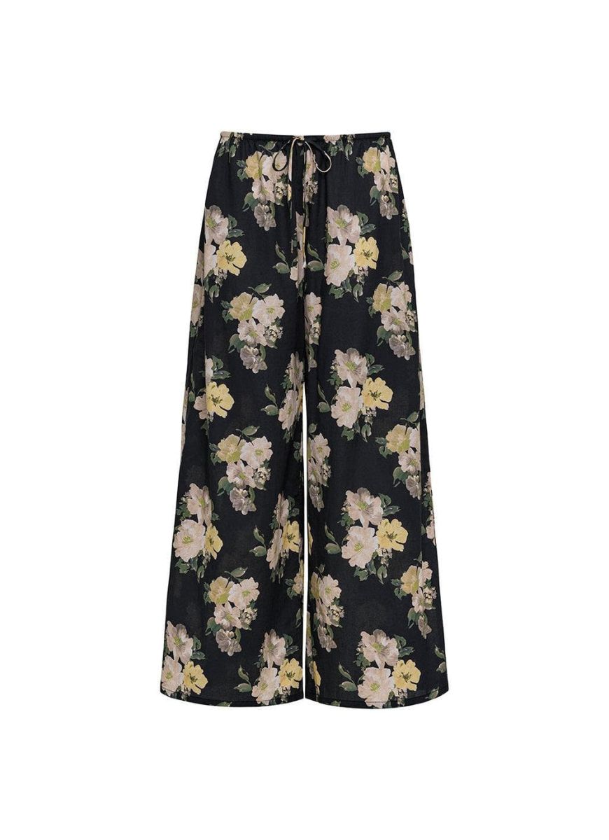 Montce Liz Floral Drawstring Wide-Leg Pant Product Shot View