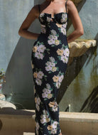 Montce Liz Floral Petal Long Slip Dress Front View