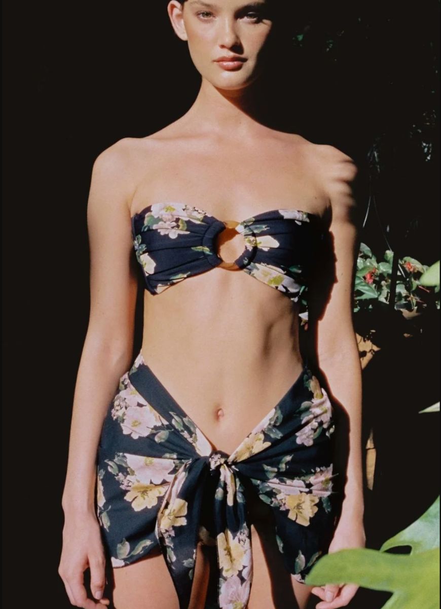 Montce Liz Floral Sarong Front View