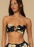 Montce Liz Floral Tori Ties Bandeau Bikini Top Front View