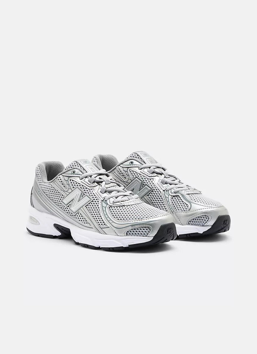 New Balance 740 Women's Running Sneaker in Castlerock/Slate Grey/Silver Metallic Angled Side View